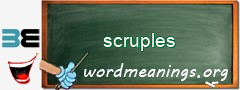 WordMeaning blackboard for scruples